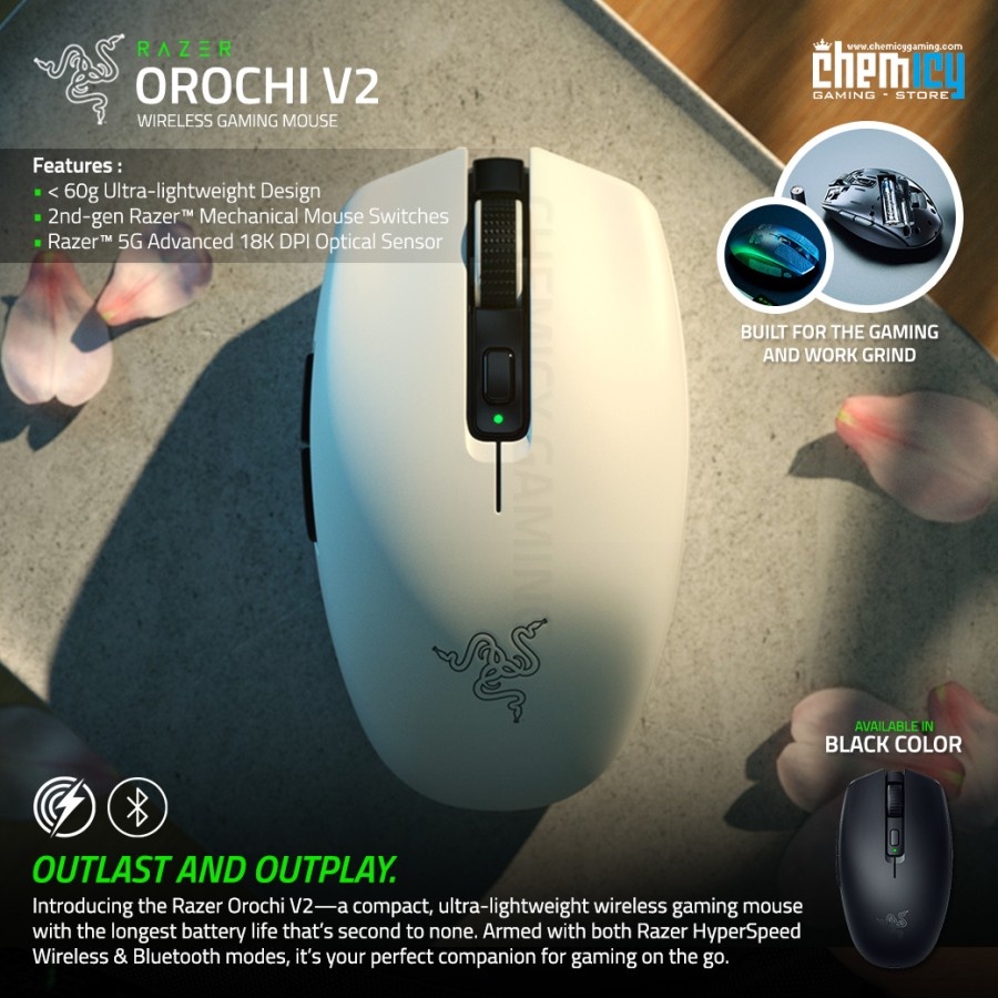 AKN88 - RAZER OROCHI V2 HYPERSPEED MOUSE GAMING WIRELESS