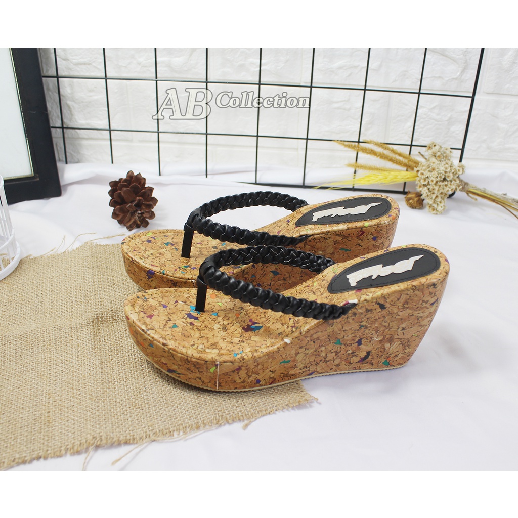 Promo Sandal Wanita Wedges Jepit Kepang JD 03