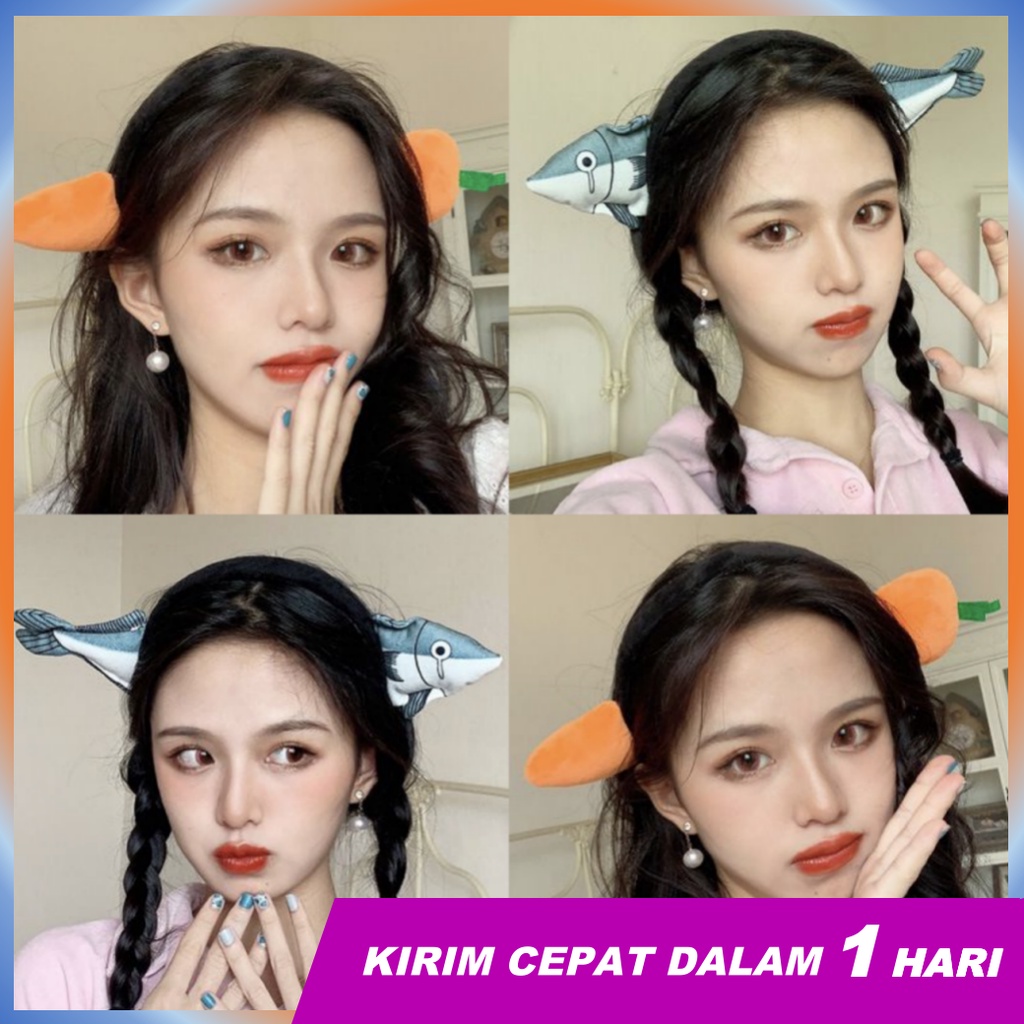 ZEXI Bando masker / bando korea / bando make up / bando Cosplay Wortel dan Ikan Asin