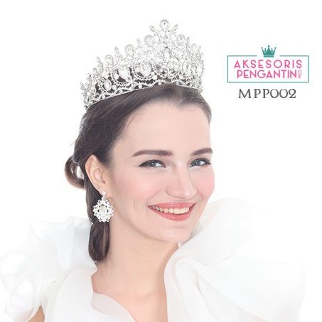 [READY STOCK] HEADPIECE PENGANTIN AKSESORIS MAHKOTA WEDDING CROWN CRYSTAL MPP001