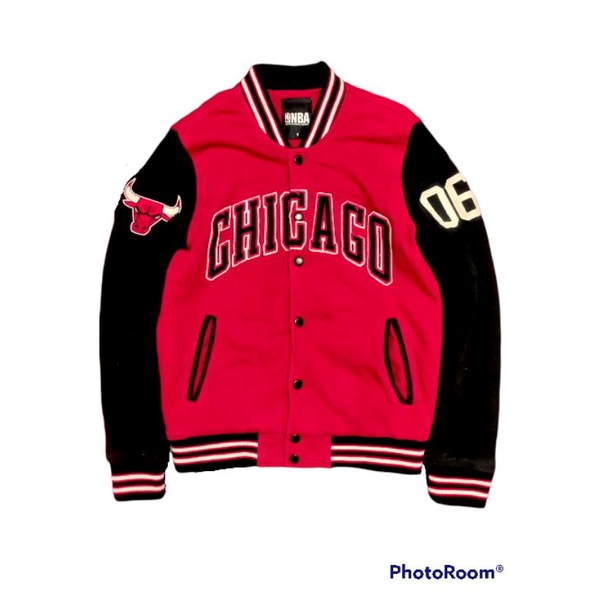 jaket varsity nba chicago bulls second original