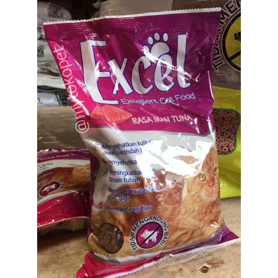 EXCEL Makanan Kucing 500gram - Rasa Tuna Bentuk IKAN