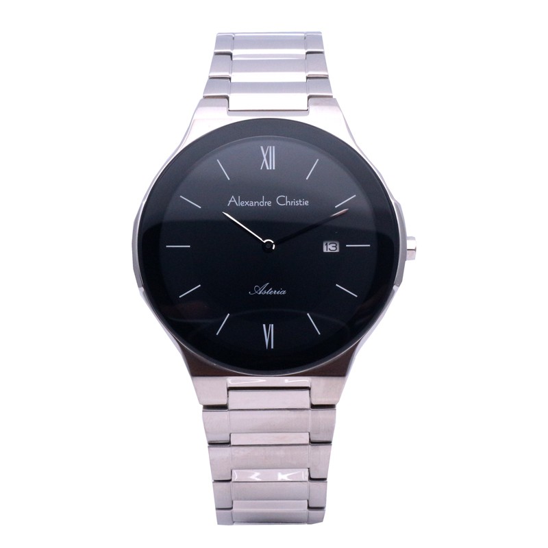 Alexandre Christie AC 8612 Jam Tangan Pria - Silver Black MDBSSBA