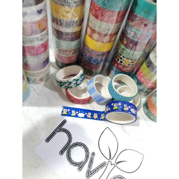 (10pc) WASHI TAPE/ISOLASI KERTAS/SOLATIF DEKOR-1