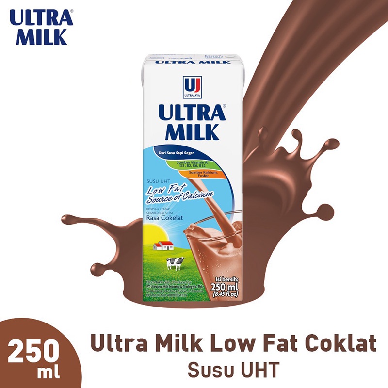 

ULTRA MILK Susu UHT Low Fat Cokelat 250 ml