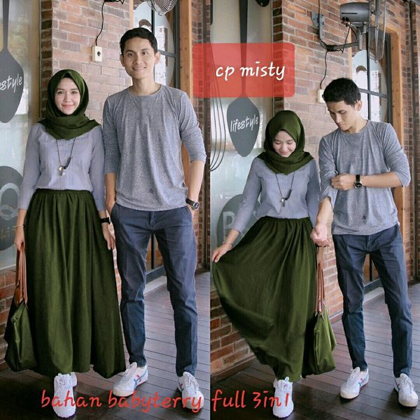 Baju Couple Prewedding Casual Hijab