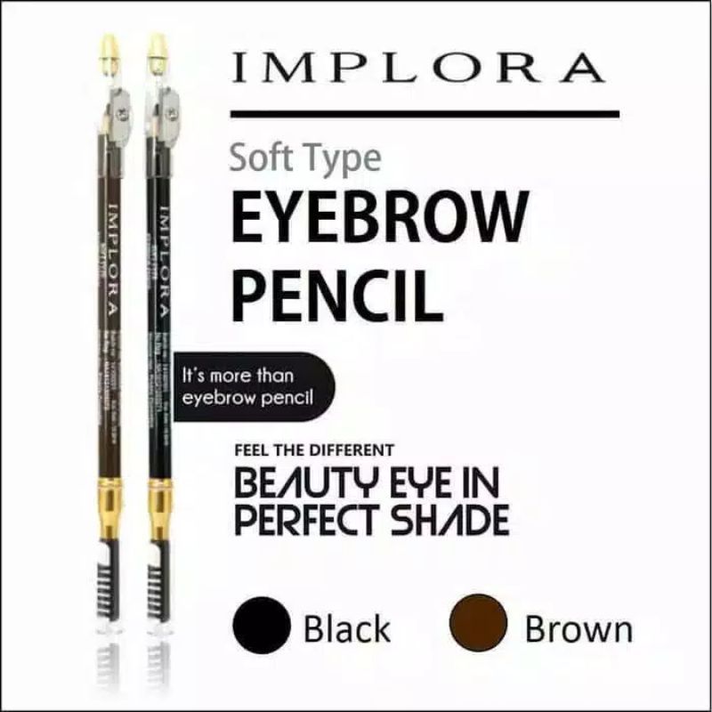 IMPLORA EYEBROW PENCIL 2 IN 1 ( PENSIL + SERUTAN + SIKAT )