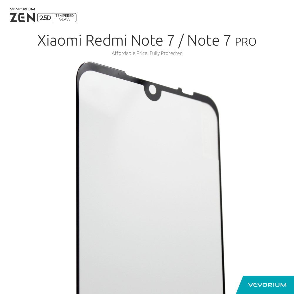 VEVORIUM ZEN 2.5D Xiaomi Redmi Note 7 Pro / Note 7 Full Cover Tempered Glass Anti Gores Kaca