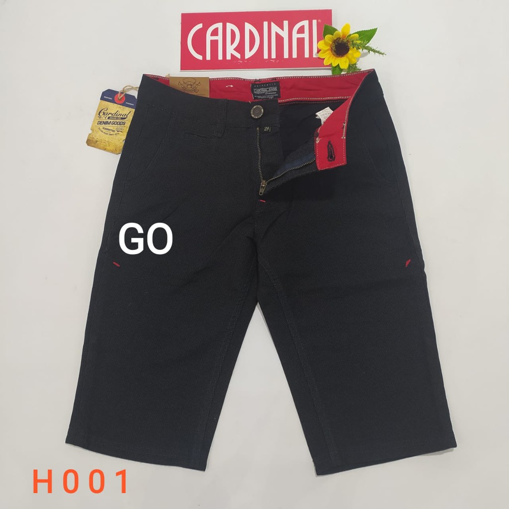 gof 29-CBV CARDINAL JEANS Celana Pria Celana Pendek Bermuda Casual Sobek Slimfit Reguler Fit Reguler