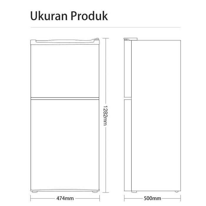 CHANGHONG CRF208 Kulkas Lemari Es 2 Pintu - CRF 208 Low Watt (165L)