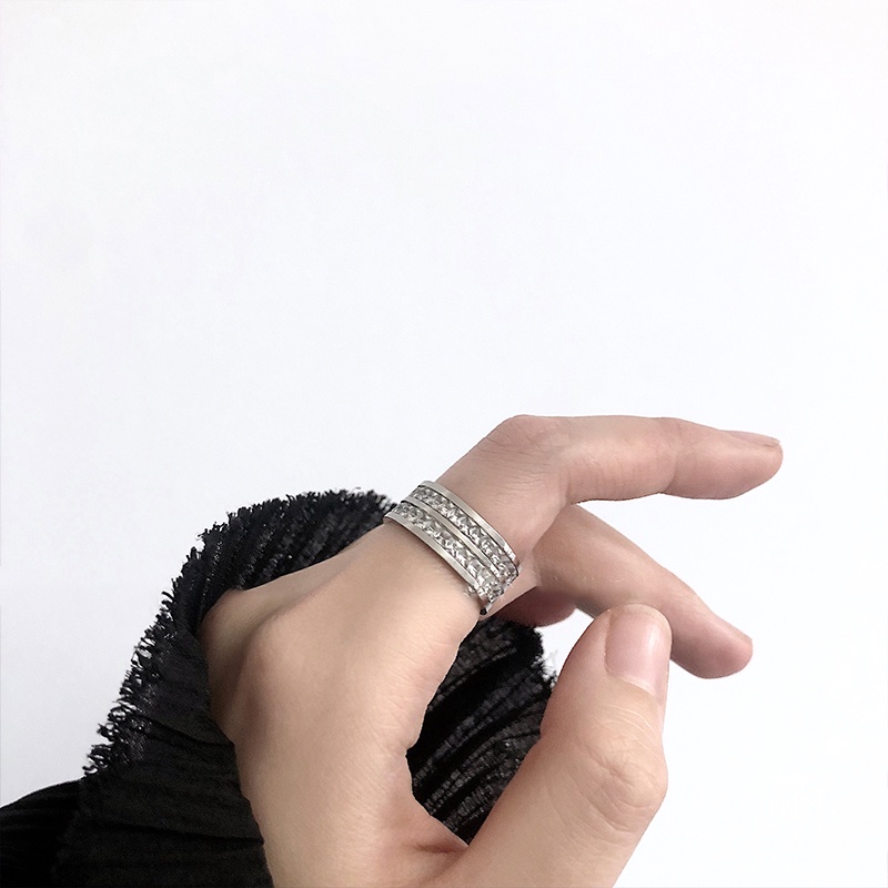 Cincin Titanium Wanita Anti Karat Fashion Korea Aksesoris Mode