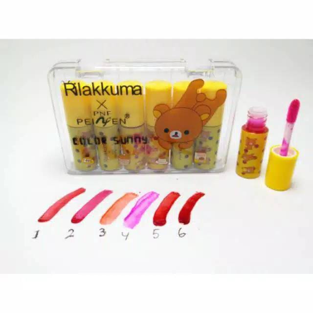 LIPTINT PNF PEINIFEN RILAKUMA COLOR SUNNY BOK MIKA ISI 6PCS