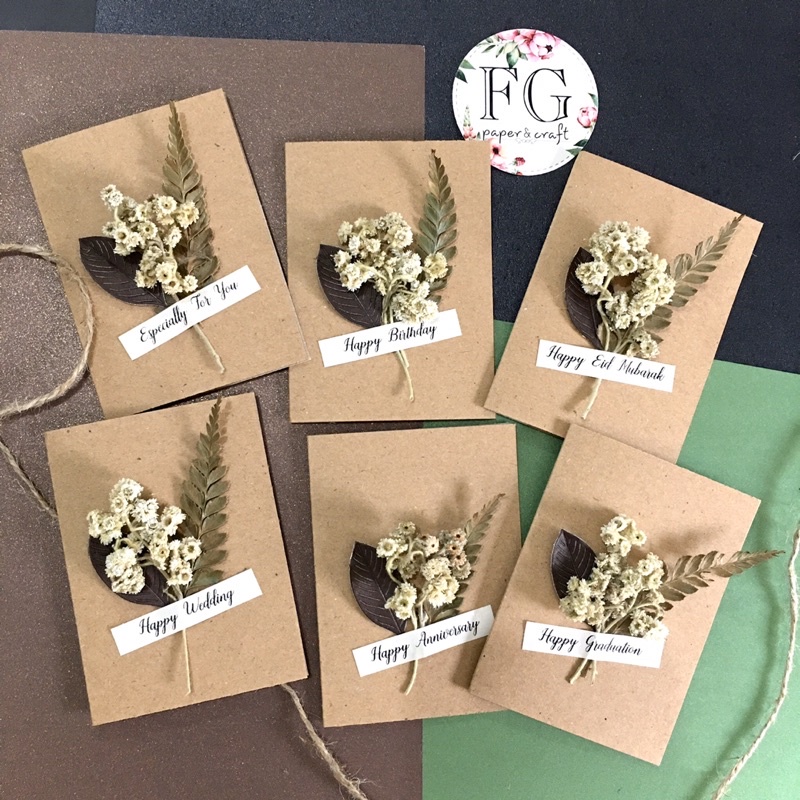 

Kartu Ucapan bunga kering / Rustic Greeting Card by fgpaper