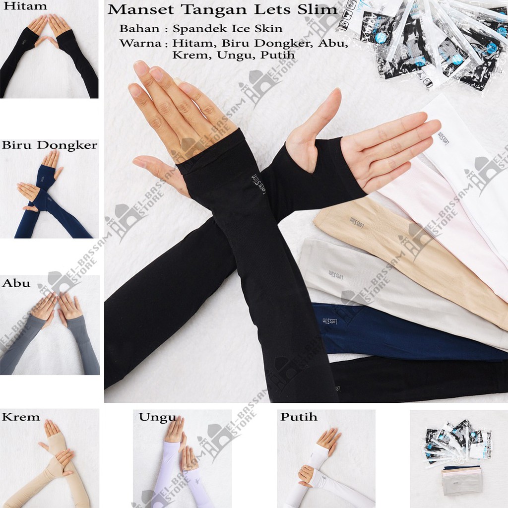 Manset jempol / handsock fingger less Lets Slim Aqua-X Cool Ice Polos Dingin Sejuk SO