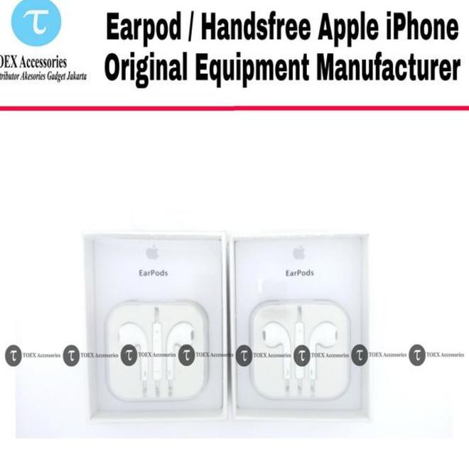 EARPOD APPLE IPHONE 5 ORIGINAL - HANDSFREE IPHONE 6 -HEADSET HEADPHONE HOKY SELALU
