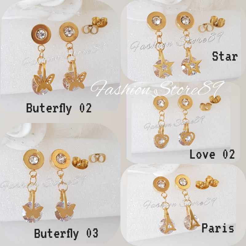 Anting Jurai Titanium model anting tusuk jurai Titanium fashion dewasa antikarat bestquality