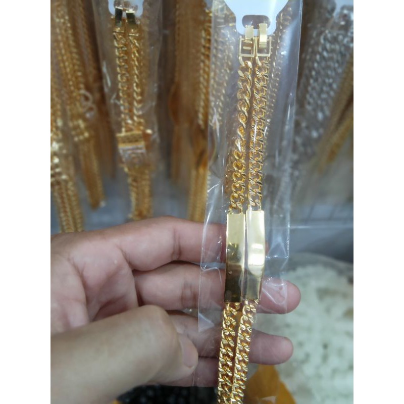 Gelang tangan xuping wanita dewasa berlapis emas UK18cm.