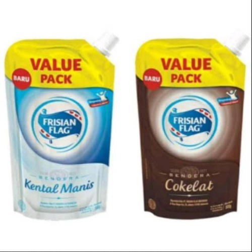 

Susu Frisian Flag 545 ml / susu kental manis SKM bendera pouch 560 gr putih / coklat