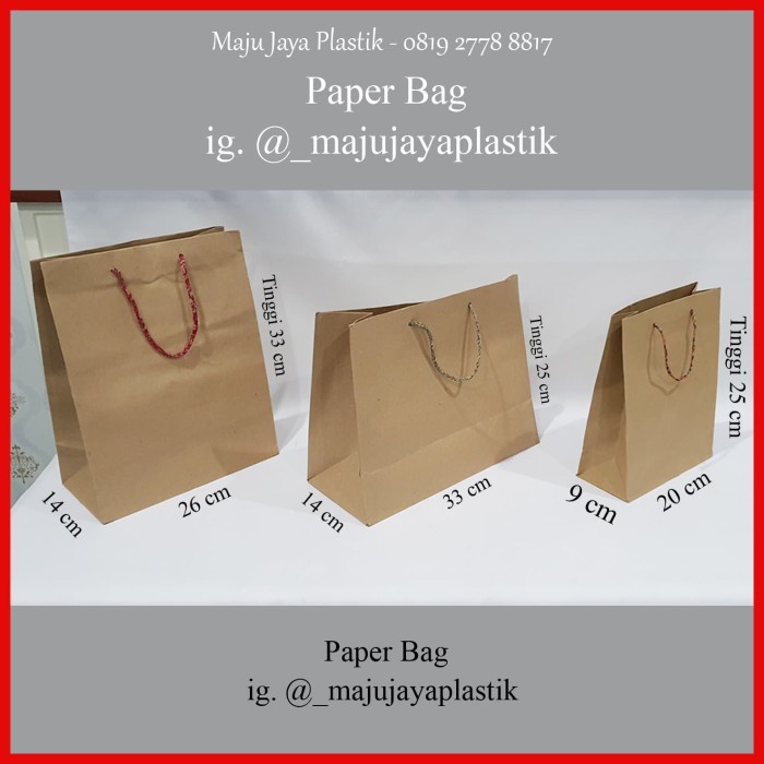 

NEW Paper Bag Coklat (Goodie Bag Kertas Coklat) - 15x20