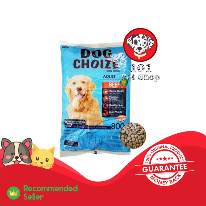 MAKANAN ANJING DOG CHOIZE BEEF 800GR