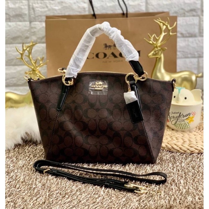 COACH'S SMALL KELSEY SATCHEL IN SIGNATURE CANVAS