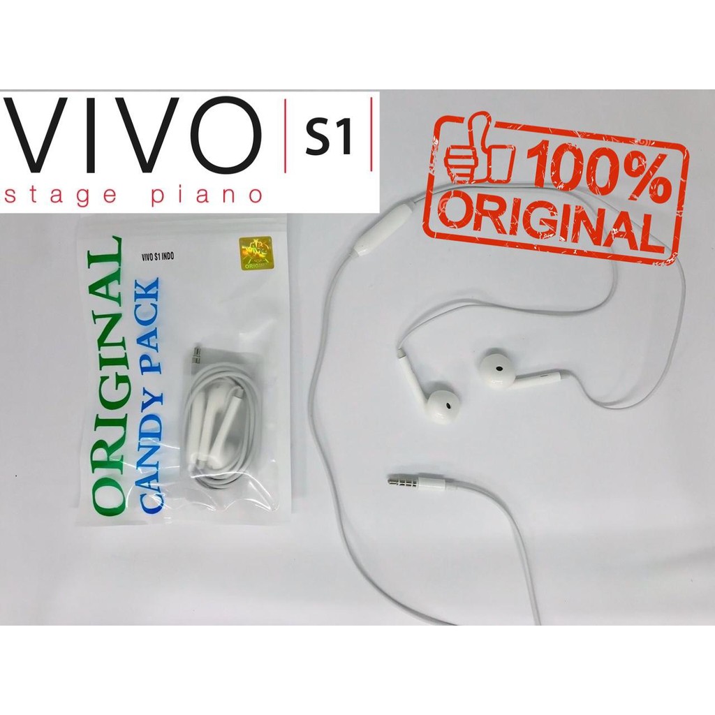 earphone Handsfree Vivo Y15 Y17 Y19 Y91 V5 V7 S1 V11 Z1 Pro s1pro Original Produk Import