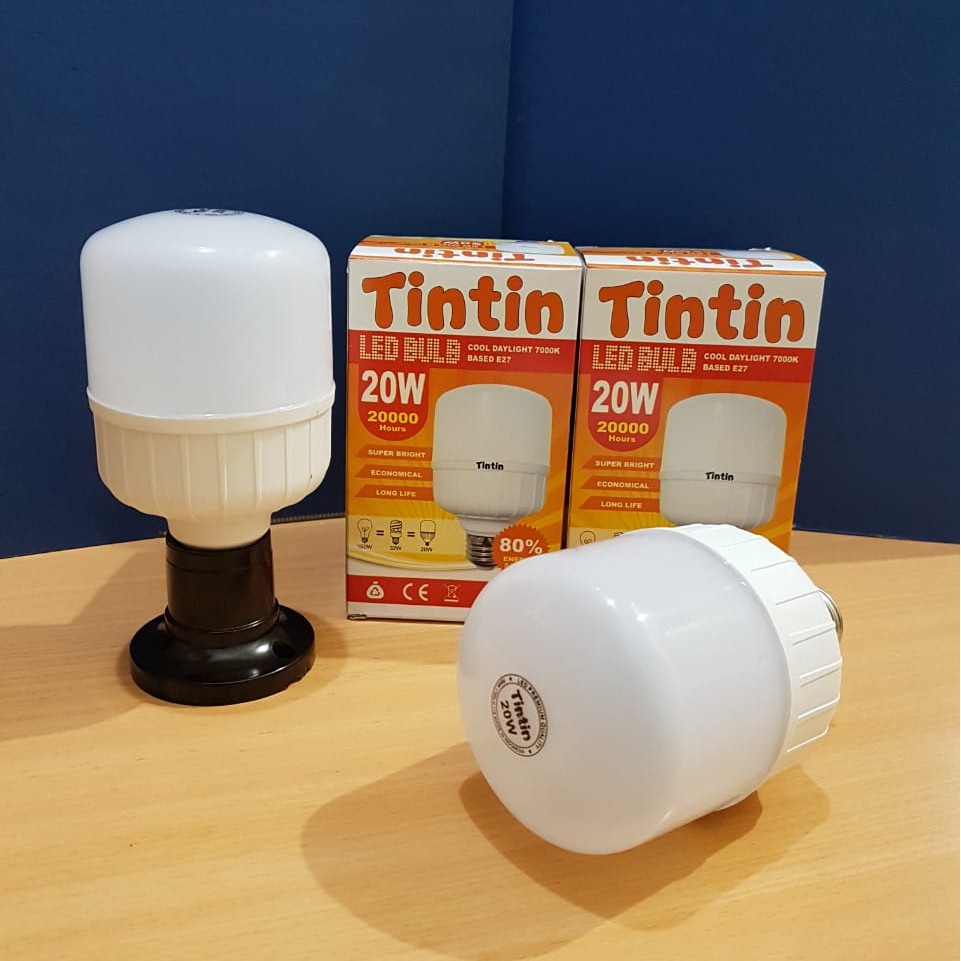 Lampu Tintin LED BULB 20 Watt - Warna Putih 1700 LM