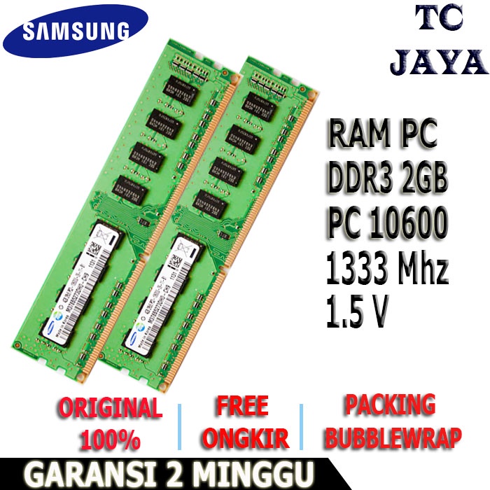 RAM MEMORY PC DDR3 2gb PC3 10600 SAMSUNG
