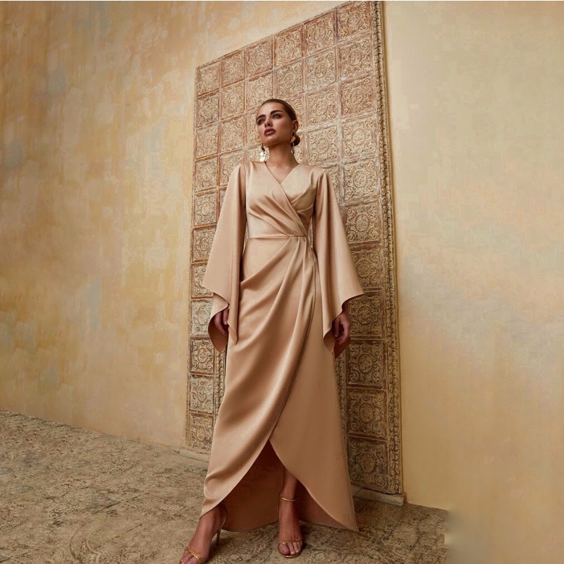 GOLDIE GOWN - Gaun pesta satin wanita dress party elegant classy mewah big size jumbo ukuran besar w