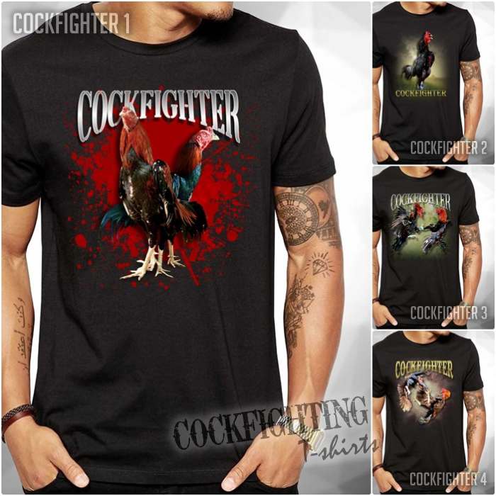KAOS AYAM Jago Tshirt Cockfighting Distro Baju Gambar AYAM Petarung Cockfighter Bagus Keren Premium