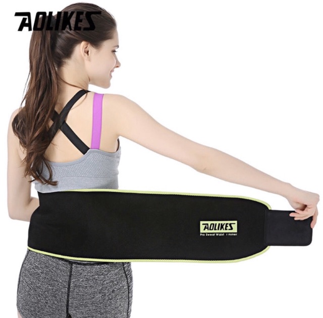 7980 AOLIKES WAIST BACK SUPPORT SLIMMING BELT MEMBAKAR LEMAK PERUT