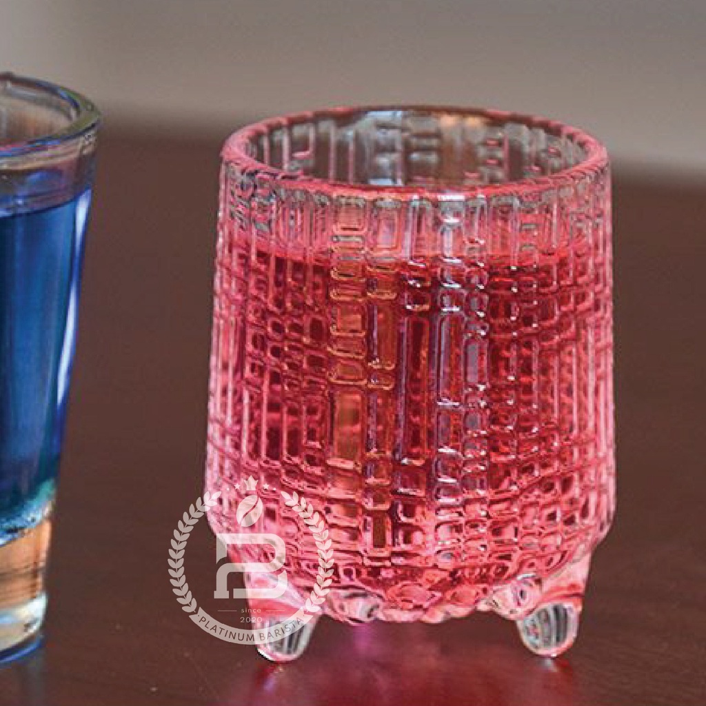 Gelas cangkir sloki teh 50ML MINI soju shot cantik kaca unik glass timbul mewah clasic elegant