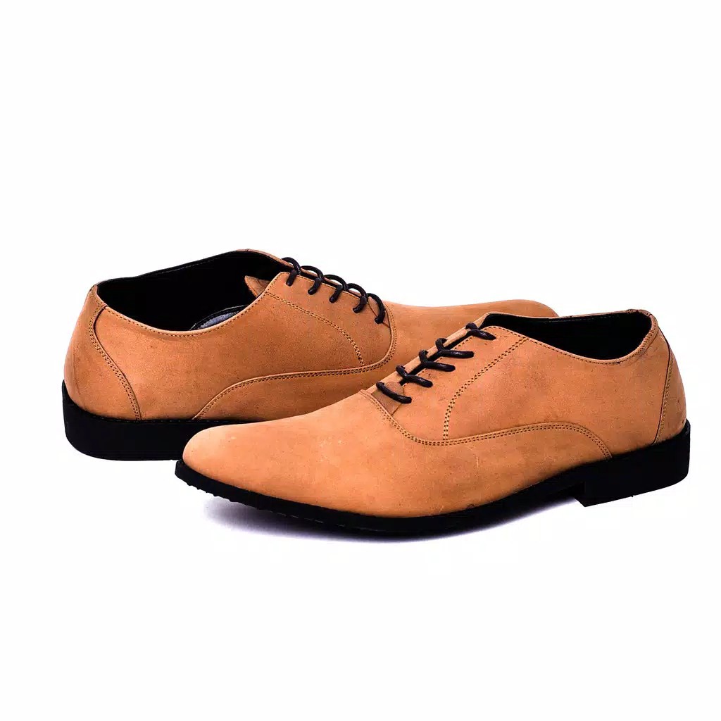 OXFORD CAMEL |FORIND x Greata| Sepatu Kulit Asli Formal Vintage Klasik Pria/Cowo/Men Classy Footwear