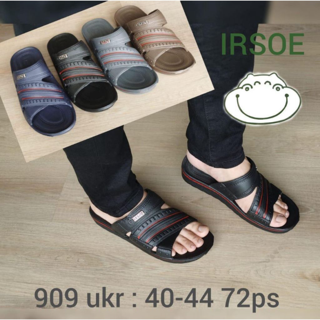 IR-909 Sandal Selop Pria / Sandal Slide Pria Merek Irsoe Size 40-44