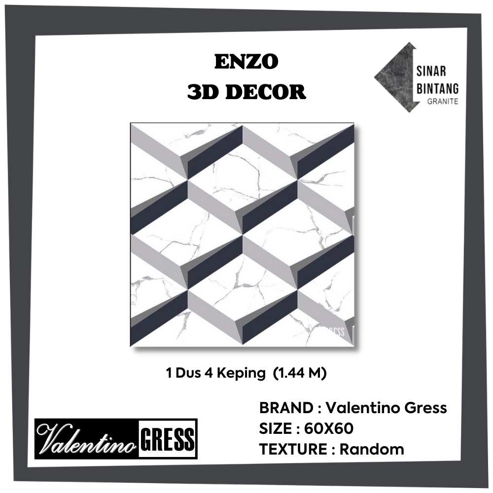 Granit 60 X 60 | Granit Lantai Enzo 3D Decor VALENTINO GRESS