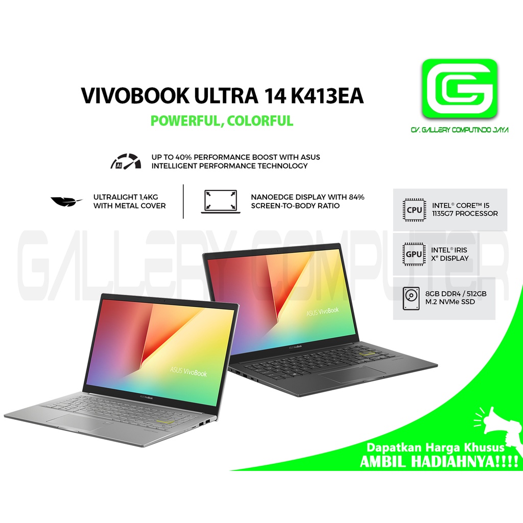 Jual ASUS VivoBook Ultra 14 K413EA/Intel Core I5-1135G7/8GB/512GB SSD ...