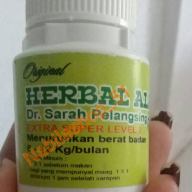 ORI - Pelangsing herbal dr.sarah extra super level 2 TERLARIS, isi30 kapsul