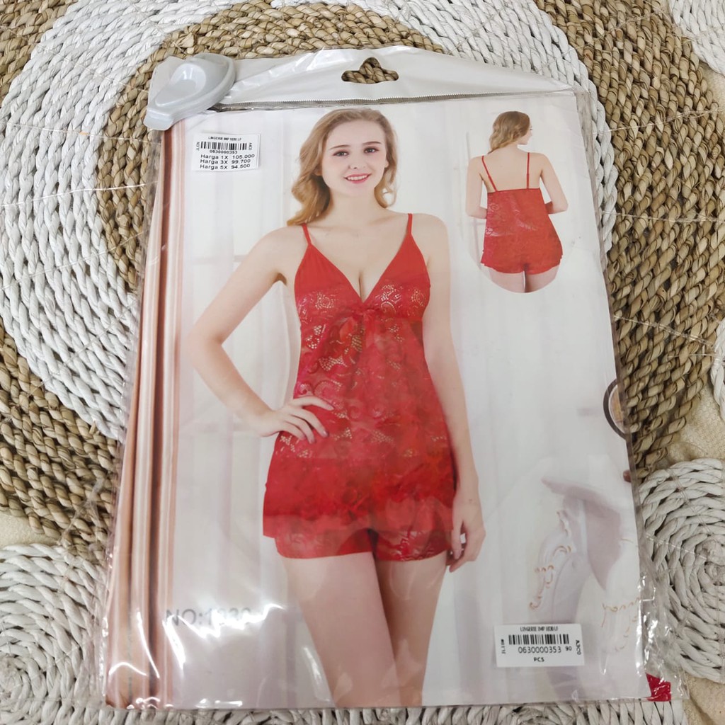 lingerie import kualitas premium - transparan Merah Pendek