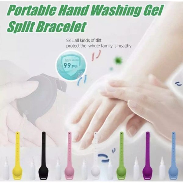 Gelang Hand Sanitizer OVAL Sunscreen Lotion WristBand Dengan Botol Untuk Mengisi