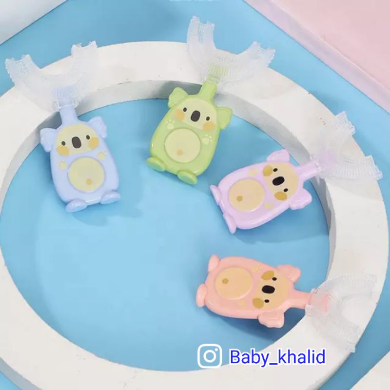 Sikat Gigi Silikon Bayi Anak Bentuk U | Tooth Brush Baby Silicon Type U 360° sikat gigi anak