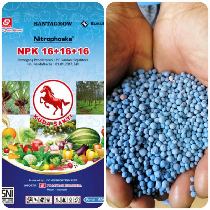 NPK 16-16-16 SANTAGROW KUDA SAKTI PT.SANTANI Repack 500gram