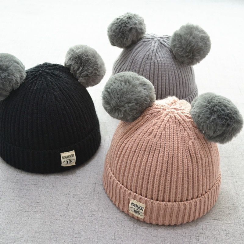 Topi kupluk rajut anak bayi pom pom premium |fashion
