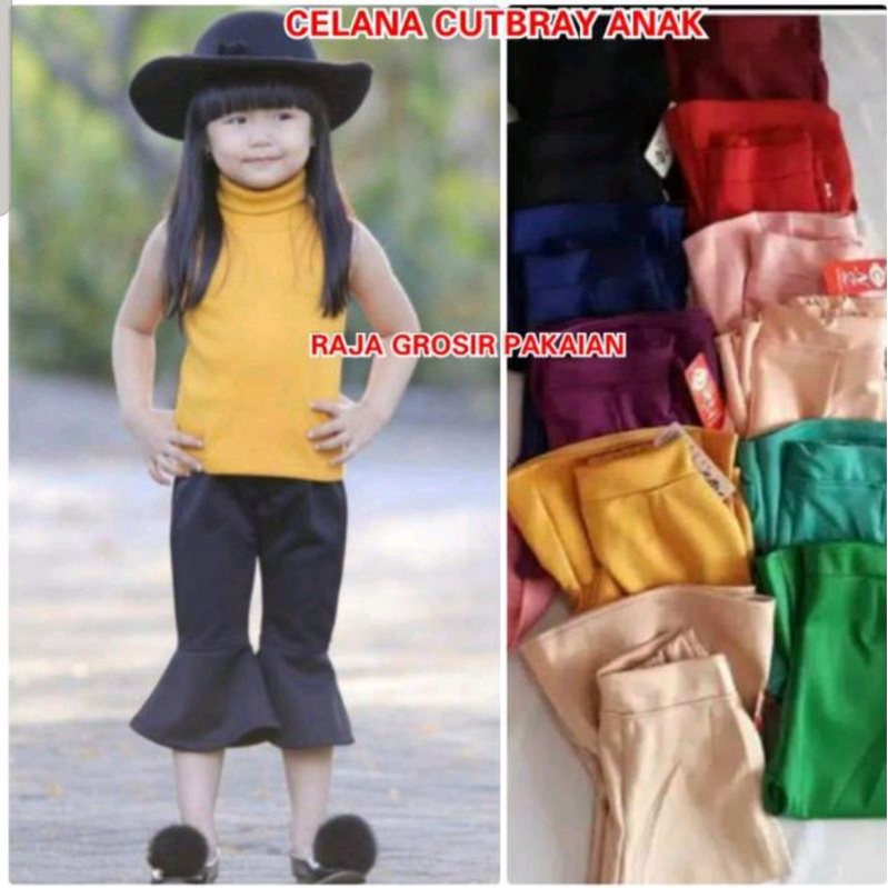 Celana Cutbray Anak Bahan Scuba Premium Usia 1-15 Thn / Size S-M-L-XL-XXL / Bisa Pilih Warna / Celana Anak Lucu