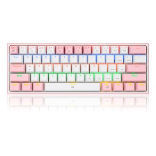 Redragon Mechanical Gaming Keyboard 60% WHITE PINK RAINBOW FIZZ-K617-R