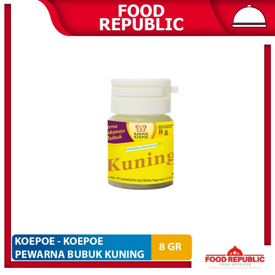 

KOEPOE KOEPOE PEWARNA MAKANAN BUBUK KUNING 8 GR FOOD COLORING KUE HALAL