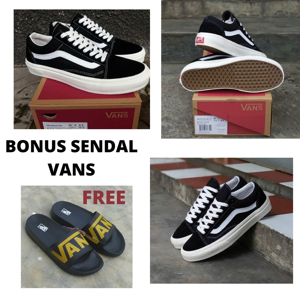 (FREE SENDAL SLOP VANS) 100% PREMIUM SEPATU VANS OLDSKOOL GRADE ORIGINAL BISA BAYAR DITEMPAT [COD]