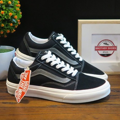 Vans8 Style 36 Vintage Sport Black Blanc de Blanc 100% Original Bnib sepatu vans8 pria distro sneakers pria kekinian-1