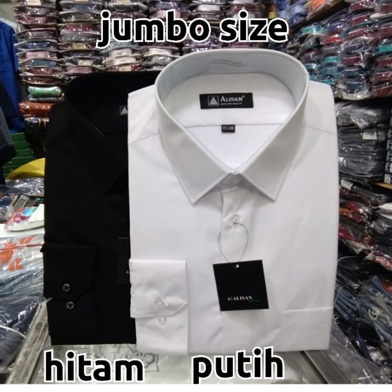 kemeja ALISAN JUMBO lengan panjang reguler original size 16.5/17/17.5
