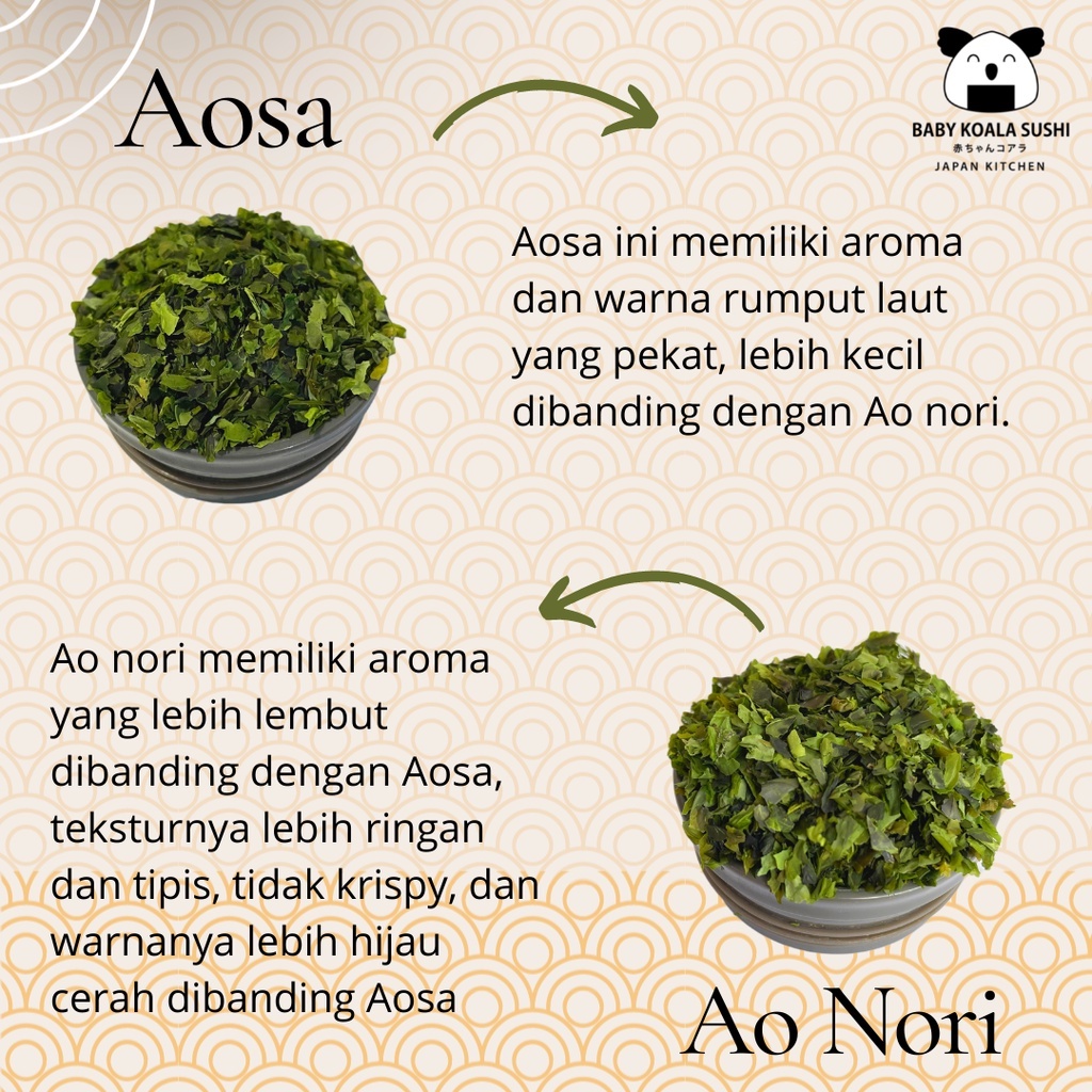 AONORI Bubuk Nori 50 g │Ao Nori Powder Import Taburan Takoyaki │ Seaweed Powder Mentai