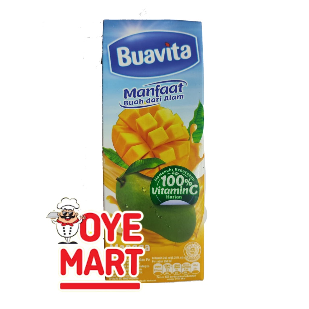 BUAVITA JUICE MANGO 250ML / JUS BUAH RASA MANGGA